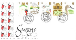 1993 Swans (2) Unaddressed FDC Tt - 1991-2000 Dezimalausgaben