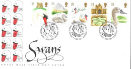1993 Swans Unaddressed FDC Tt - 1991-2000 Em. Décimales