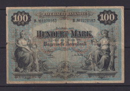 GERMANY - 1900 Bayerische Notenbank 100 Mark Circulated Banknote - 100 Mark