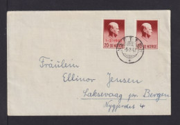 1942 - Hilfsfond Auf Brief Ab Nesttum Nach Laksevaag - Storia Postale