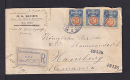 1909 - 3x 10 C. Auf Einschreibbrief Ab  Juarez Nach Hamburg - Mexico