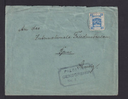 1918 - 1 Pia. Auf Brief Ab Haifa Nach Bern - Zensur - Palestine