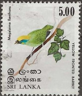 SRI LANKA 1979 Birds - 5r. - Yellow-fronted Barbet FU - Sri Lanka (Ceylan) (1948-...)