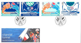 1994 Channel Tunnel Unaddressed FDC Tt - 1991-2000 Em. Décimales