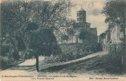 CPA ISSOIRE - LE SQUARE ET VUE DE L'EGLISE ***PEU COURANTE*** - Issoire