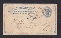 1881 - Fancy-canel "Indianerkopf" Auf 2 C. Ganzsache Ab Pattersonville  - Indiens D'Amérique
