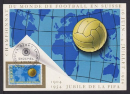 1954 - WM - Sondermarke Auf Maximumkarte Mit Sonderstempel "Bern Endspiel" - Eurocopa (UEFA)