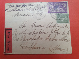 Enveloppe Par Avion Pour Casablanca En 1923 - Ref 3219 - 1921-1960: Moderne