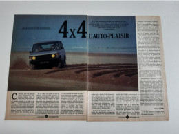 Le 4X4 L'Auto Plaisir - Coupure De Presse Automobile - Voitures