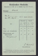 5 Pf. Dienst Ganzsache "Viehseuchen-Nachricht...Schweinepest.." - Gebraucht 1913 Ab Hall - Other & Unclassified