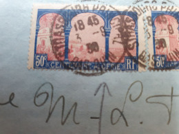 Variété "Alcérie " Sur Enveloppe De Strasbourg Pour La Suisse En 1930 - Ref 3222 - 1921-1960: Modern Period