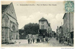 78 - Vernouillet - Place De L'Eglise Et Rue Chaude - Belle Animation - - Vernouillet