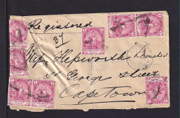 1900 - 8x 1 P. Auf Einschreibbrief Ab STEINKOPF Nach Kapstadt - Cap De Bonne Espérance (1853-1904)