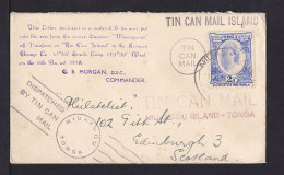 2 1/2 P. Auf Tin-Can-Mail Brief Ab Niuaofu Nach England - Tonga (...-1970)