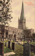 ROYAUME-UNI - Parish Church  From SW Chesterfield  - Carte Postale Ancienne - Derbyshire