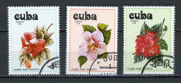 CUBA -  FLORE  N°Yt 2086+2087+2088 Obl. - Used Stamps