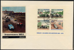 GERMANIA BERLINO - FDC 1971 -  AUTO AUTOMOBILISMO - AVUS RENNEN - 1971-1980