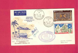 Lettre De 1979 Pour Les Samoa - YT N° 190 Et PA 58 - Vol Expérimental Samoa-Wallis Et Futuna  - Signature Du Pilote - Brieven En Documenten