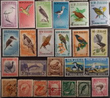 NOUVELLE ZELANDE - Petite Collection Toutes Périodes Essentiellement Avec Oiseaux BIRD Neufs * Et Oblitérés - Verzamelingen & Reeksen