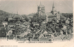 SUISSE - Lausanne - Vue Générale Au Loin De La Cathédrale Et Le Signal De Sauvabelin - Carte Postale Ancienne - Lausanne