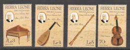 Sierra Leone - ( MI 836 -839) ** (MNH) Musicien Johann Sebastian Bach - Music - Sierra Leone (1961-...)