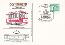 Germany DDR 1984 90 Jahre Strassenbahn In Dessau  15-11-1984 - Tramways