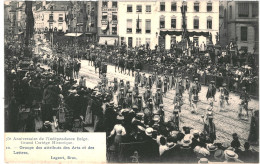 CPA Carte Postale Belgique Bruxelles 75me Anniversaire De L'indépendance  Groupe Des Attributs Des Arts  VM78057 - Fiestas, Celebraciones