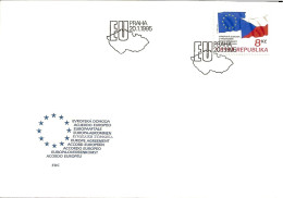 FDC 63 Czech Republic Accord Treaty 1995 Flag - Instituciones Europeas