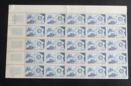 ALGERIE - 1955 - N°YT. 328 - Rotary - Bloc De 25 Bord De Feuille - Neuf Luxe ** / MNH - Neufs