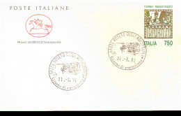 1991 BUSTA CON ANNULLO FDC Il Patrimonio Artistico E Culturale Italiano. Museo Egizio Di Torino. - Egyptologie