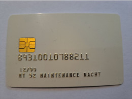 NETHERLANDS  /CHIPCARD/ MAINTENANCE  PTT TELECOM/TELECARD/ WHITE NACHT / VERY RARE !!  / DATE 12/99   ** 16306** - Test & Servizio