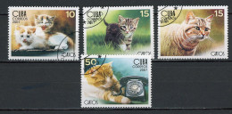 CUBA -  CHATS  N°Yt 4446+4447+4448+4449 Obl. - Used Stamps