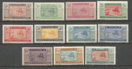 MAURITANIA COLONIA FRANCESA YVERT NUM. 39/49 * SERIE COMPLETA CON FIJASELLOS - Unused Stamps