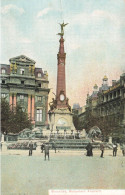 BELGIQUE - Bruxelles - Monument Anspach - Colorisé - Animé  - Carte Postale Ancienne - Monumenten, Gebouwen
