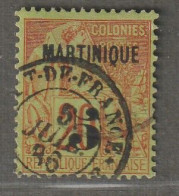 MARTINIQUE - N°1 Obl (1886) 5 Sur 20c - Gebruikt