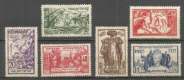 MAURITANIA COLONIA FRANCESA YVERT NUM. 66/71 * SERIE COMPLETA CON FIJASELLOS - Unused Stamps