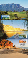 Australia 2002: Views: Mt.Roland (Tas) Walker Flat (SA) Leveque (WA) Michel-N° 2133-2135 On MK-Set (valid For Postage) - Maximumkarten (MC)