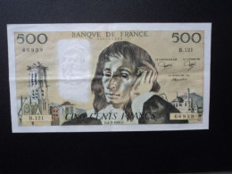 FRANCE : 500 FRANCS  4-9-1980   FAYETTE 71 / PICK 156e     SUP  * - 500 F 1968-1993 ''Pascal''