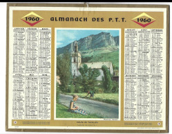 Almanach  Calendrier  P.T.T  -  La Poste -  1960 - Route De  Thollon - Grossformat : 1941-60