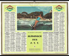 Almanach  Calendrier  P.T.T  -  La Poste -  1960 -  Ski A Juan Les Pins - Grossformat : 1941-60