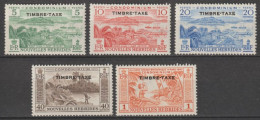 NOUVELLES-HEBRIDES - 1957 - YVERT TAXE N° 36/40 ** MNH - COTE = 35 EUR. - Timbres-taxe