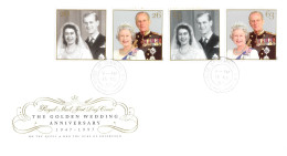 1997 Golden Wedding Unaddressed House Of Commons PM Unaddressed FDC Tt - 1991-2000 Em. Décimales