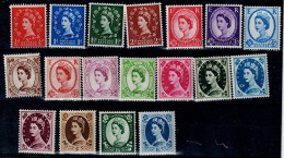 GREAT BRITAIN 1953 ELISABETH II MI No 257-73 MNH VF!! - Unused Stamps