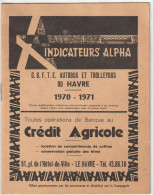 Fascicule 8 Pages + Couv Indicateur Autobus Trolleybus Du Havre (76) 1970 Par Lignes, Plan, Tarification  Pub Motobécane - Europe