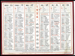 Almanach  Calendrier  P.T.T  -  La Poste -  1956 - - Tamaño Grande : 1941-60