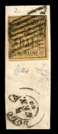 Antichi Stati Italiani - Romagne - Piccolo Frammento Con 2 Bai (3) Annullato Con Muto A Griglia - Bologna 5.1.60 - Diena - Other & Unclassified