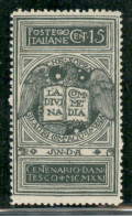 Regno - Vittorio Emanuele III - 1921 - 15 Cent Non Emesso (116A) - Ottimamente Centrato - Gomma Integra - Cert. Biondi - Autres & Non Classés