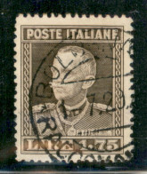 Regno - Vittorio Emanuele III - 1929 - 1,75 Lire Parmeggiani (242) Con Nitido Annullo - Bologna 7.7.29 - Molto Bello E B - Autres & Non Classés