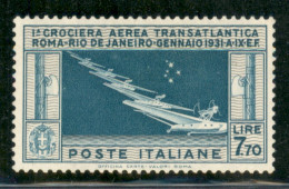 Regno - Posta Aerea - 1930 - 7,70 Lire Balbo (25) - Ben Centrato - Gomma Integra - Cert. Biondi - Otros & Sin Clasificación