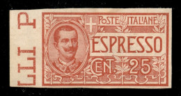 Regno - Servizi - 1903 - 25 Cent (1a) Non Dentellato - Gomma Integra - Other & Unclassified